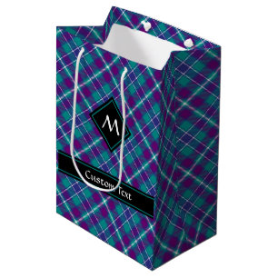 Sea Green, Purple and Blue Tartan Medium Gift Bag