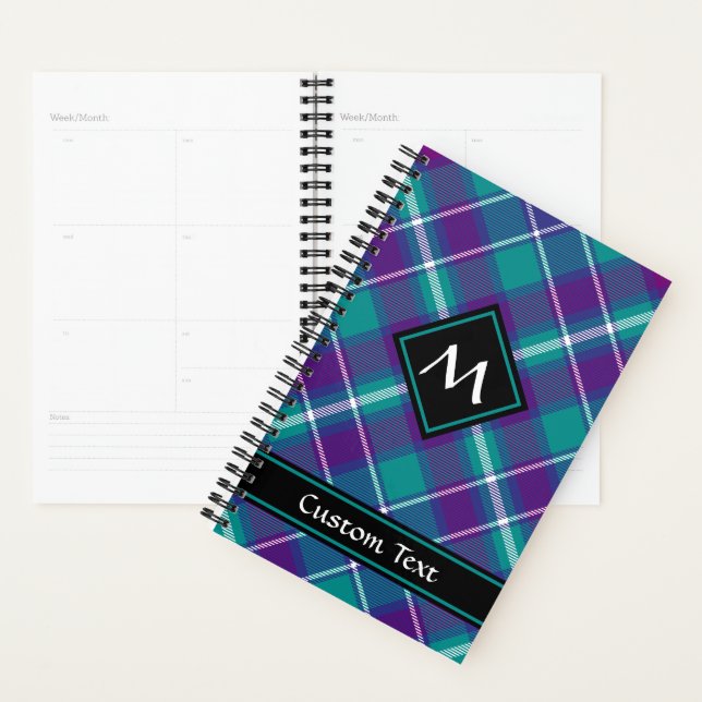 Sea Green, Purple and Blue Tartan Planner (Display)