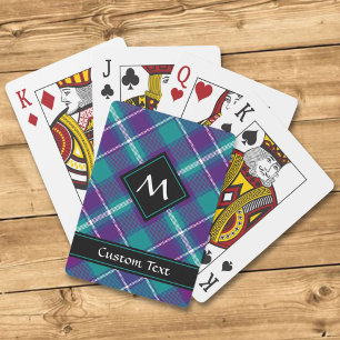 Sea Green, Purple and Blue Tartan Playing Cards