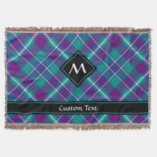 Sea Green, Purple and Blue Tartan Throw Blanket