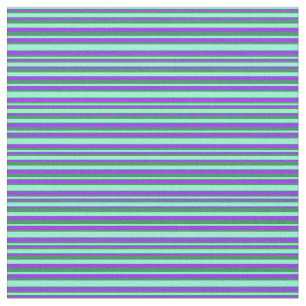 Sea Green, Purple & Aquamarine Lines Fabric
