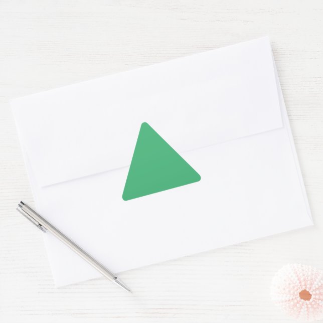 Sea Green Triangle Sticker (Envelope)