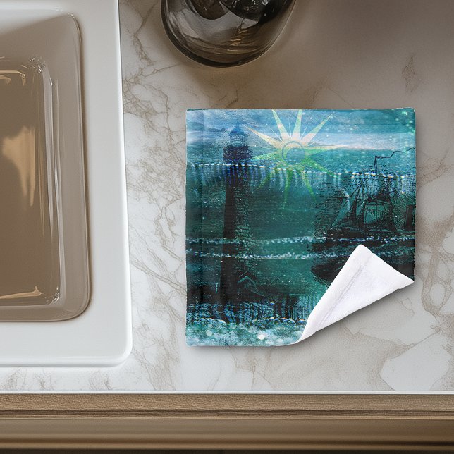 Sea Green Vintage Nautical Wash Cloth (Creator Uploaded)