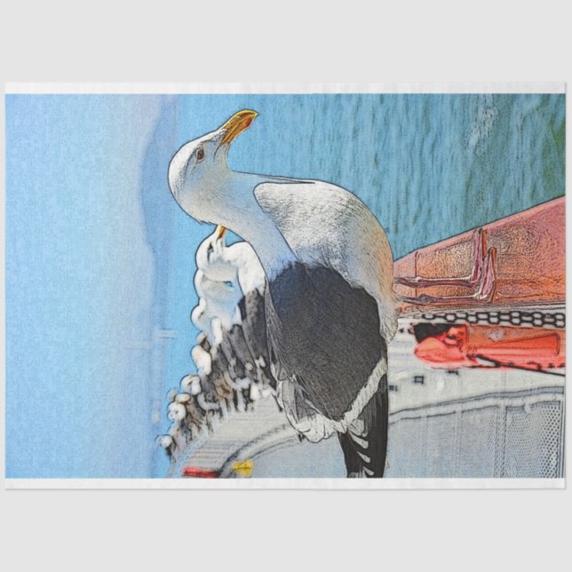 Sea Gull Gift Tissue Paper (Front)