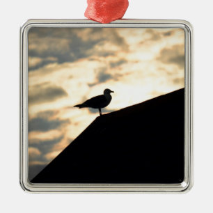 Sea Gull Sunset Metal Tree Decoration