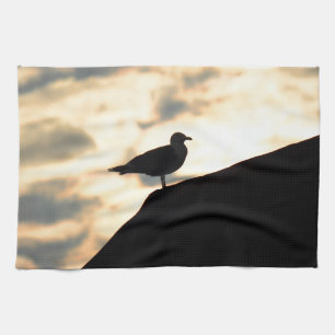Sea Gull Sunset Tea Towel