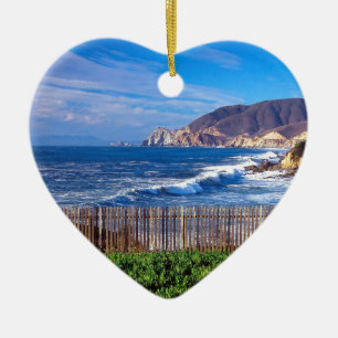 Sea Half Moon Bay California Ceramic Tree Decoration