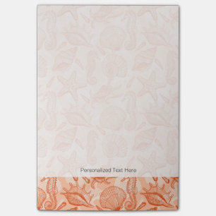 Sea hand drawn pattern post-it notes