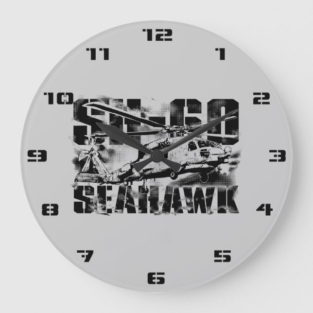 Sea hawk Round (Large) Wall Clock (Front)