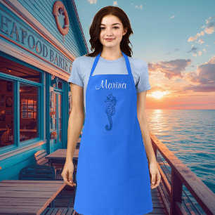 Sea horse - add name Apron