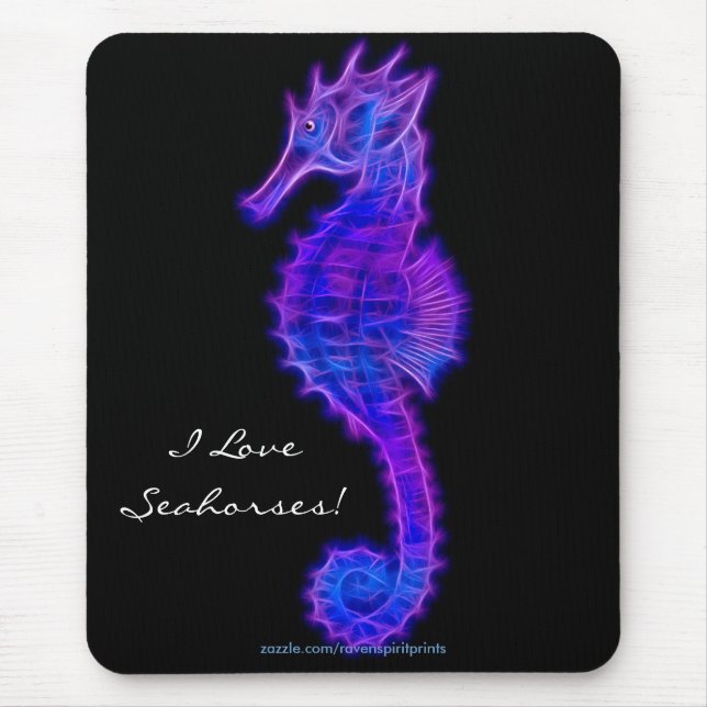 SEA-HORSE Fractal Art Mousepad (Front)