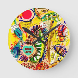 sea horse Graffiti Round Clock