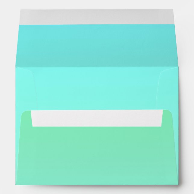 Sea Horse Modern Wedding Envelope (Back (Bottom))