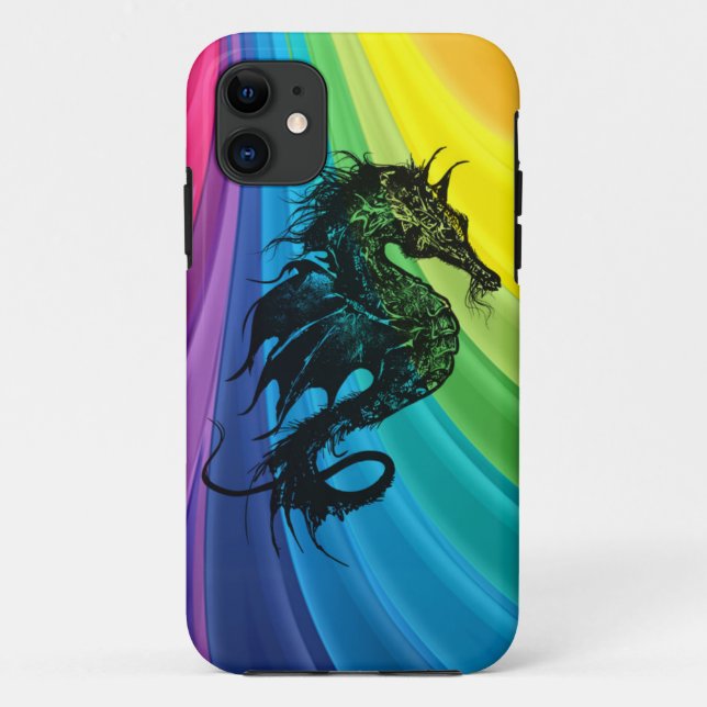 Sea Horse on Rainbow Case-Mate iPhone Case (Back)