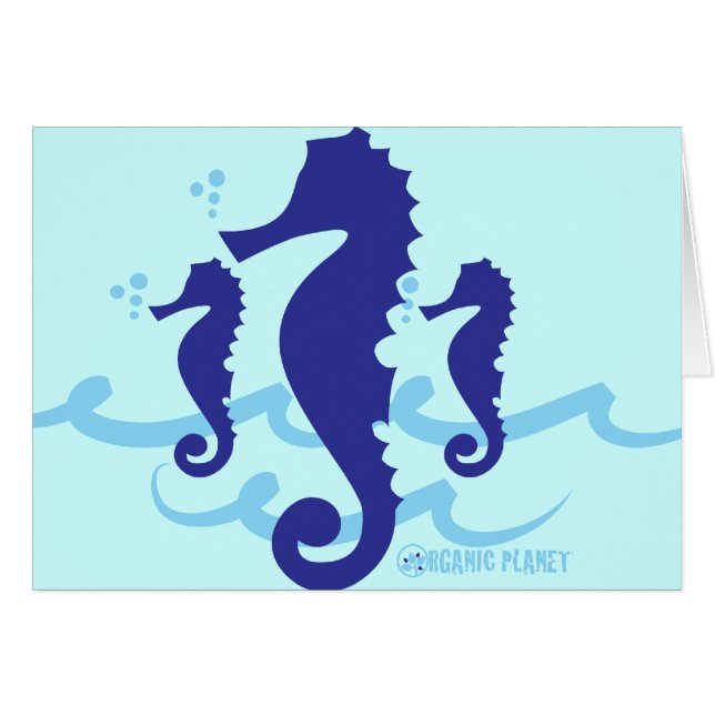 Sea Horse Organic Planet Custom Cards (Front Horizontal)