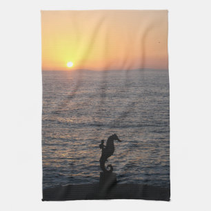 Sea Horse Riding Tea Towel