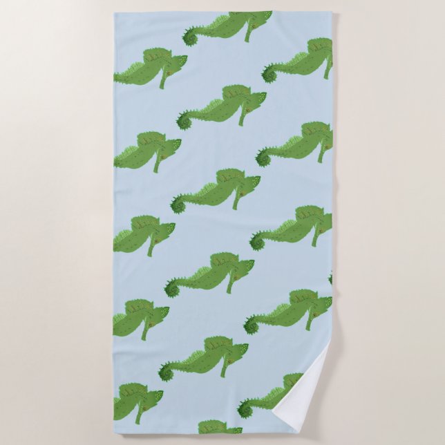Sea horse, Sea life Beach Towel (Front)
