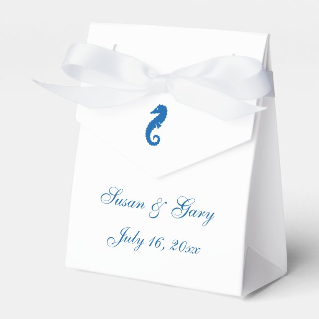 "Sea Horse Serenity" Tent Favour Boxes (Front Side)