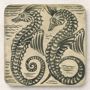 Sea-Horse (w/c on paper) Coaster