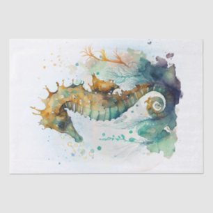 Sea Horse Watercolor Tissue Paper