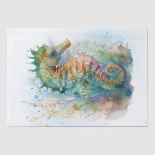 Sea Horse Watercolor Tissue Paper