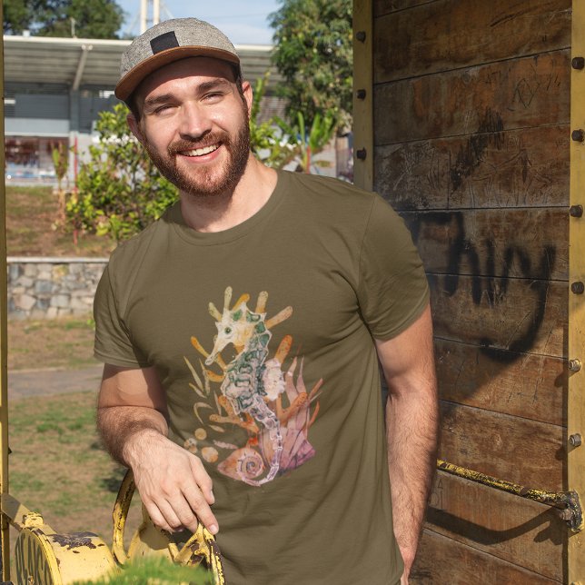 Sea Horse With Bouquet Of Sea Leaves T-Shirt (Creator Uploaded)