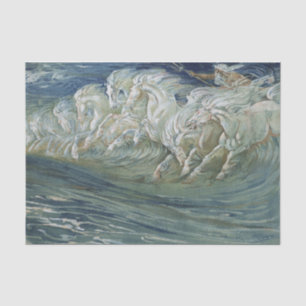 Sea horses decoupage tissue paper