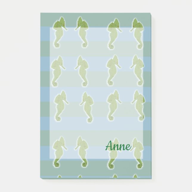Sea horses, Seahorse Personalised   Post-It Notes (Front)