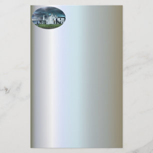 Sea House Landscape Stationery