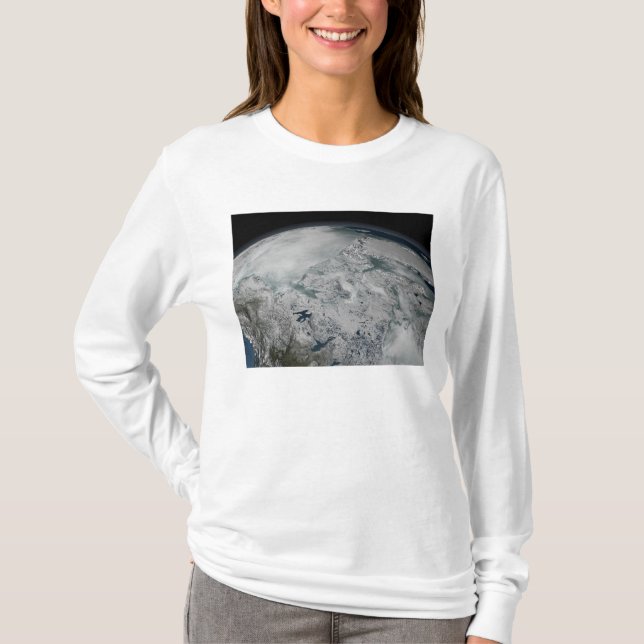 Sea ice above North America T-Shirt (Front)