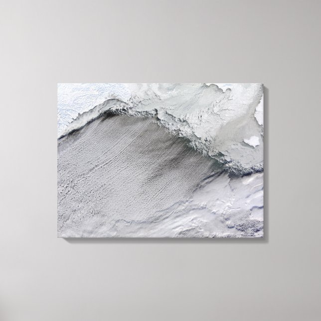 Sea ice and cloud streets in the Bering Sea Canvas Print (Front)