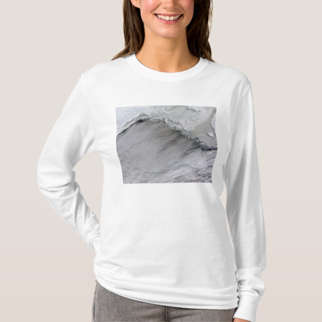 Sea ice and cloud streets in the Bering Sea T-Shirt (Front)