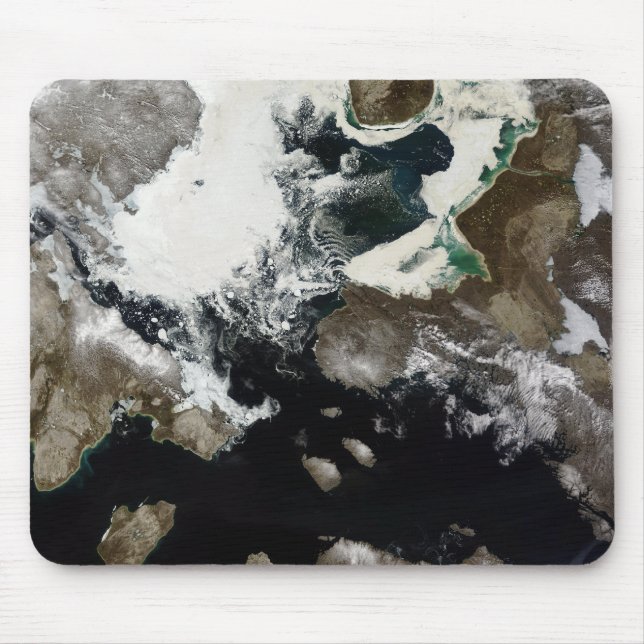 Sea ice and sediment visible in Nunavut, Canada Mouse Pad (Front)