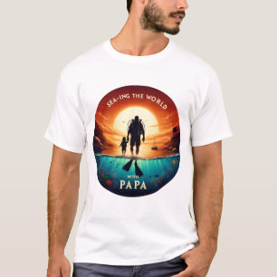 Sea-ing the World with PAPA   Scuba Diving Dad T-Shirt