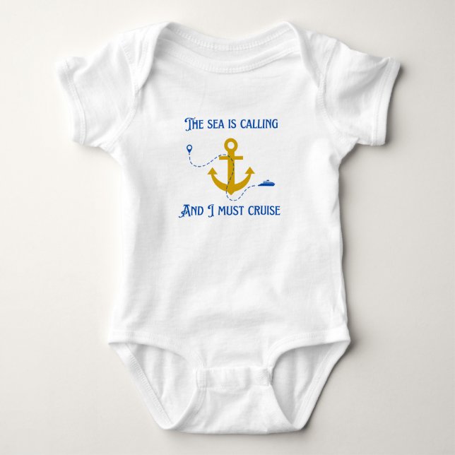  Sea is Calling Baby Bodysuit (Front)