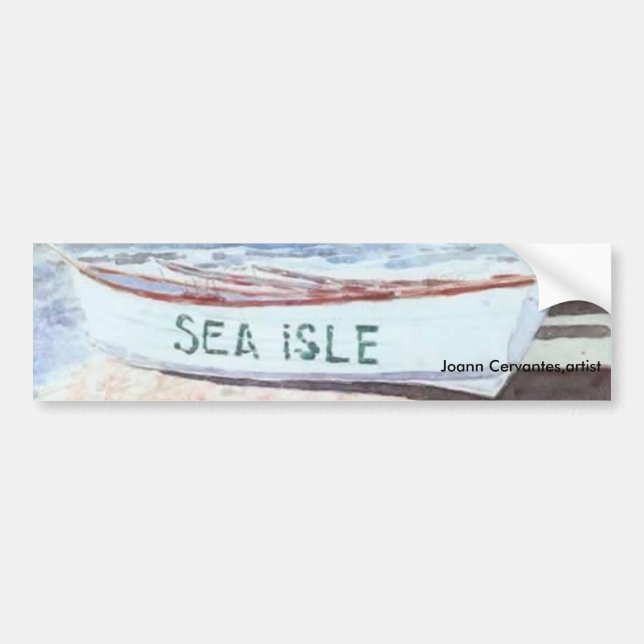 SEA ISLE BUMPER STICKER WATERCOLOR (Front)
