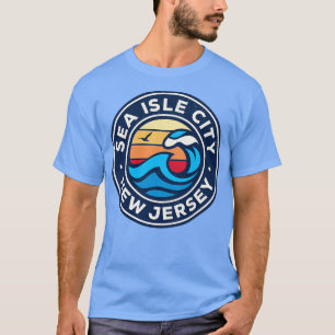 Sea Isle City New Jersey Nj Nautical Waves  2 T-Shirt