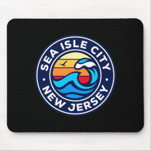 Sea Isle City New Jersey Nj Nautical Waves 5 T Shi Mouse Pad