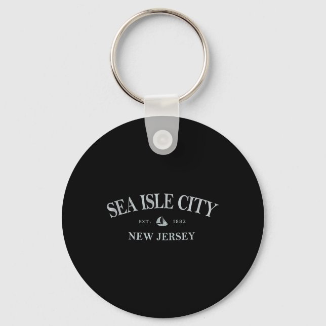 Sea Isle City New Jersey _ Sea Isle City Nj Sailbo Key Ring (Front)