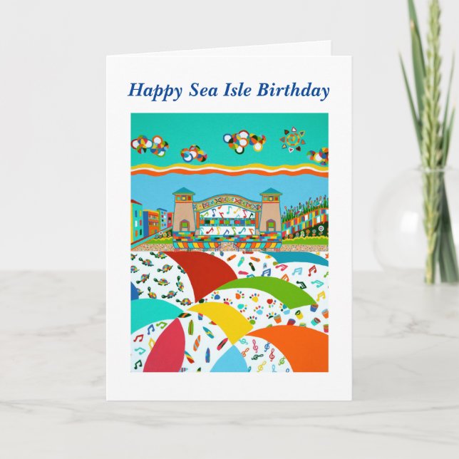 Sea Isle City, NJ Band Shell Birthday Card (Front)