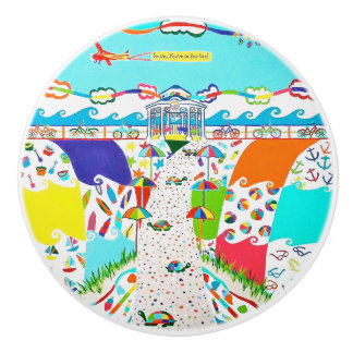 Sea Isle City Promenade Ceramic Pull Knob