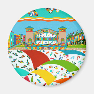 Sea Isle City Round Magnet