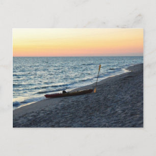Sea Kayak On Beach Sand Captiva Island Postcard