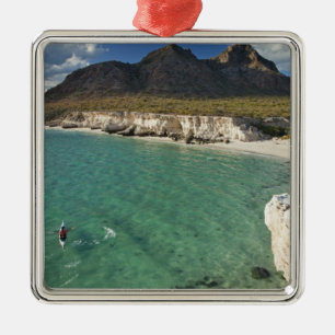 Sea kayaker on the Gulf of California at Isla Metal Tree Decoration