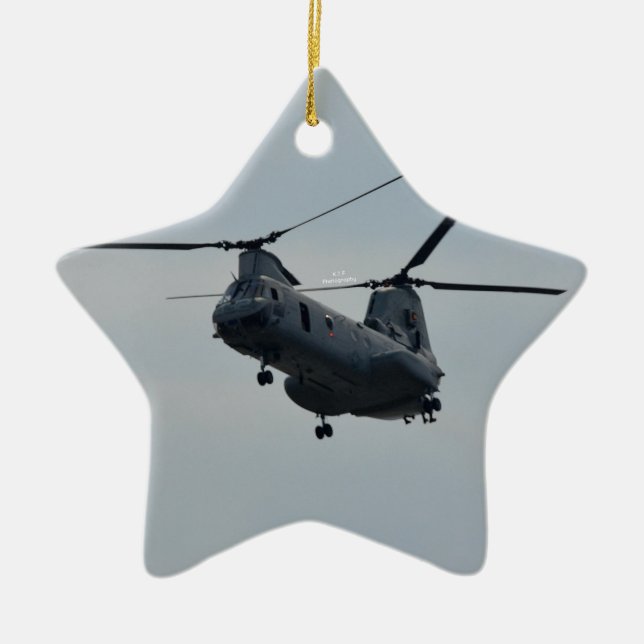 Sea knight CH-46 Ceramic Tree Decoration (Front)