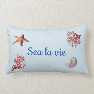 Sea la vie lumbar pillow
