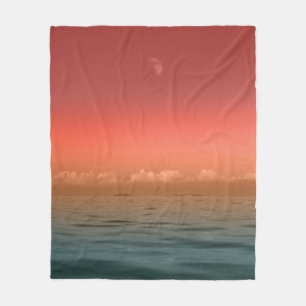 Sea, Land And Sky Wonderful Landscape Fleece Blanket