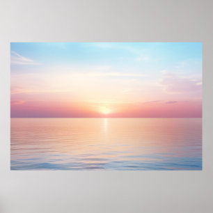 Sea Landscape Meditation Serene Tranquil Poster