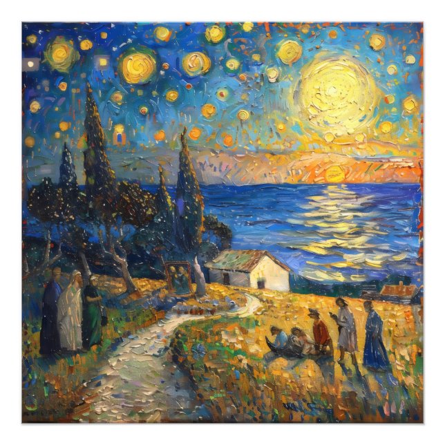 Sea Landscape Neo-Impressionism Photo Print (Front)