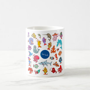 Sea Life Animals Colourful Ocean Characters Coffee Mug
